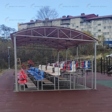 Купить Трибуна для зрителей пятирядная на 100 мест с навесом в Элисте 